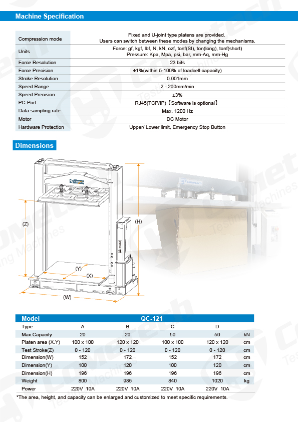 121D2-Box Compression tester