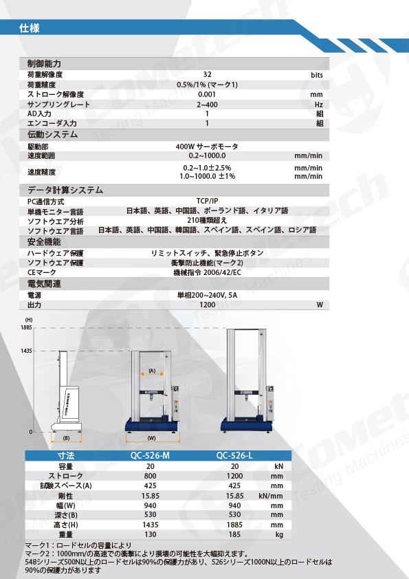 QC-526M1F 引張試験機